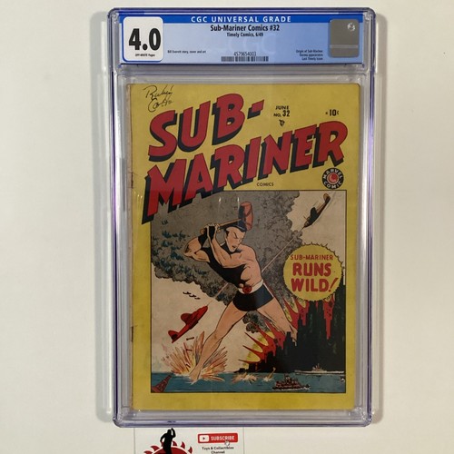 1949 TIMELY COMICS SUB MARINER COMICS #32 CGC 4.0 ORIGIN OF SUB-MARINER DORMA