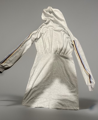 Hem & Thread SPORTY Mini Dress Hooded Color Band Sleeve Size Small