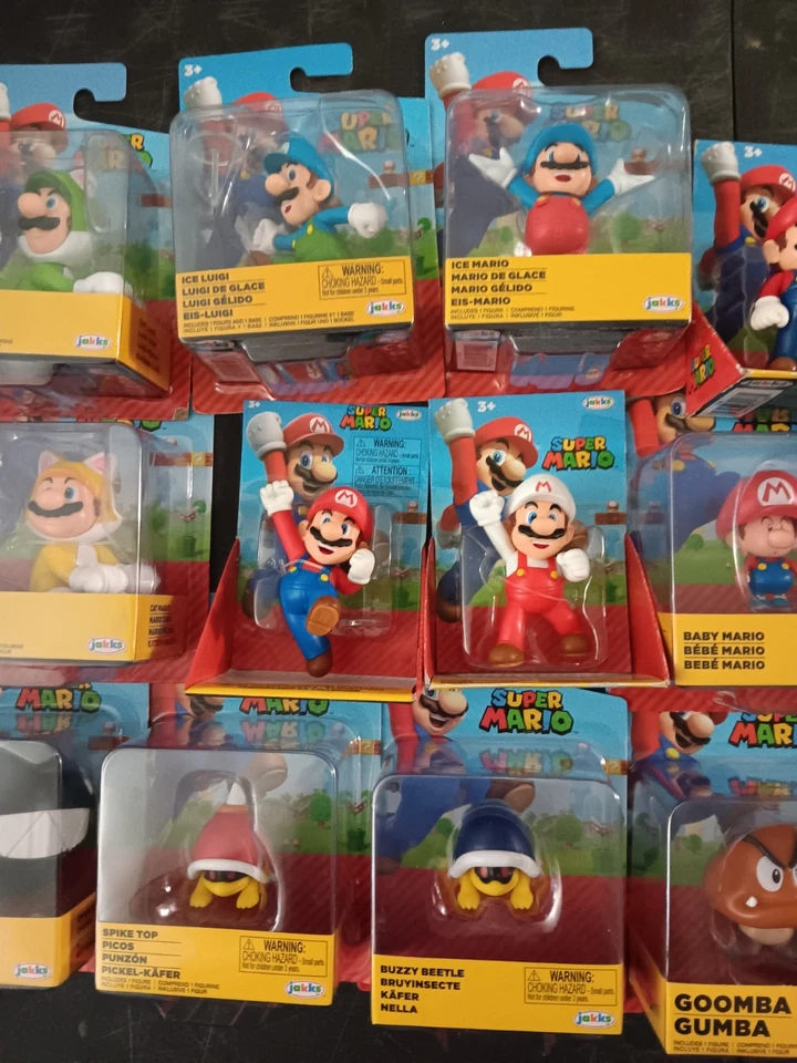 2.5" MEGA BABY LOTE DE 24 LUIGI PEACH DAISY SUPER MARIO World of Nintendo Jakks Foto 3 de 4