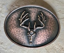 Montana Silversmiths Deer Skull Copper Hunting Trophy Western Belt Buckle