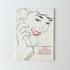 Vintage Telephone Etiquette Training Booklet 1950s Mid Century Bell System
