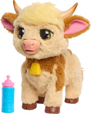FurReal Maggie The Feed & Follow Cow 11-Inch Interactive Highland Mini Cow New