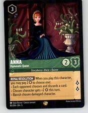 Disney Lorcana Shimmering Skies Anna Diplomatic Queen Legendary 85 NM/NP