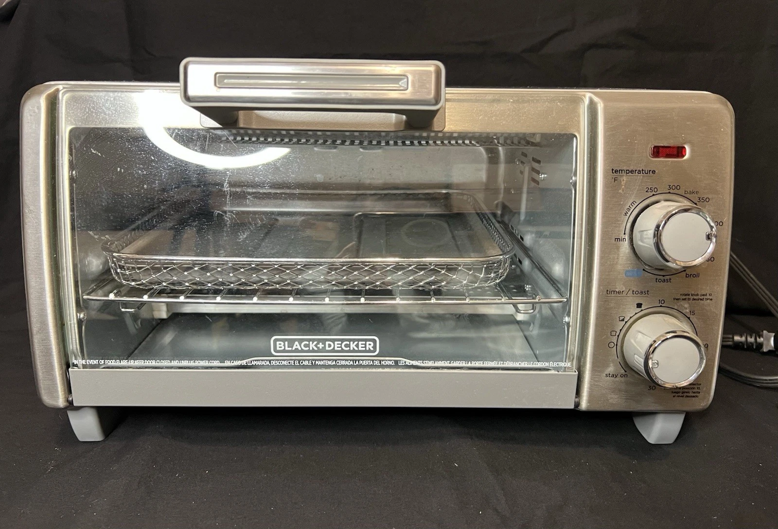 BLACK+DECKER Crisp ‘N Bake Air Fry 4-Slice Toaster Oven, #T01787SS