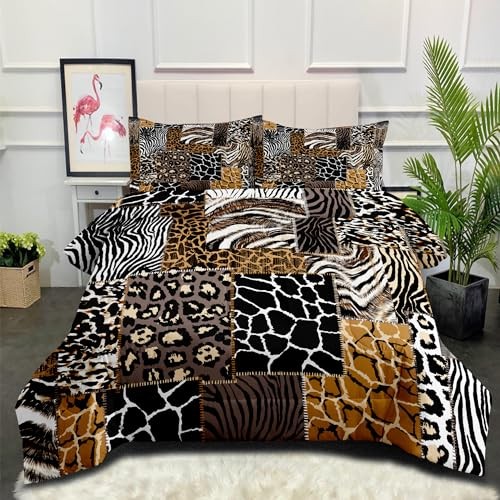 African Comforter Set King African Wildlife - Wildlife Skin Leopard Print - Picture 3 of 7