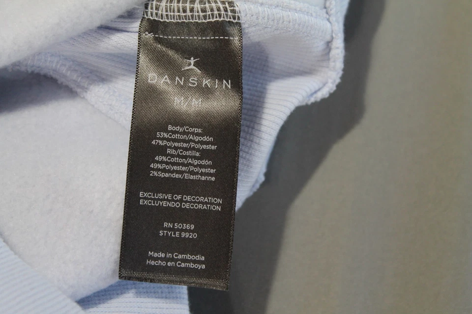 Danskin - Mujer - Mediana - Lila Pastel Púrpura 3/4 Cremallera Sudadera Agujeros para el Pulgar Foto 4 de 4