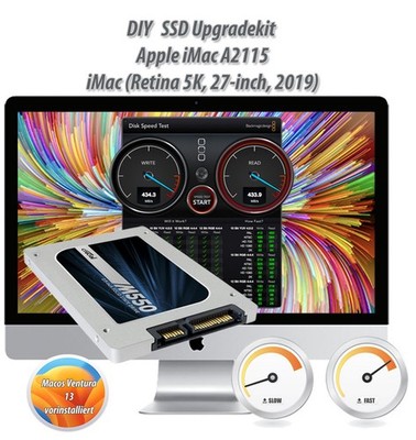 1TB  SSD Upgradekit iMac 27 inch A2115  2019 Mac OS Ventura 13.6  inkl. Tools