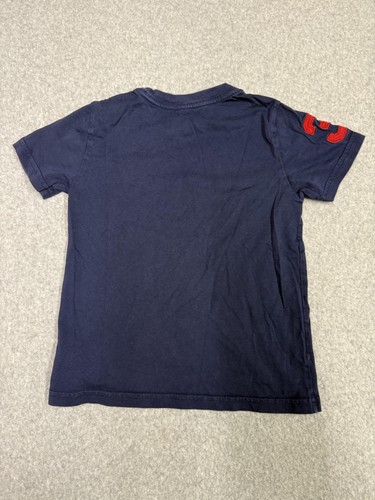 Polo Ralph Lauren camicia ragazzo 5 blu navy rosso grande pony logo manica corta giovane - Foto 12 di 12