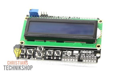 LCD Keypad Shield | 6-Tasten LCD-Shield mit 16x02-Anzeige