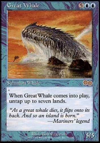 1x Great Whale NM-Mint, English Urza's Saga MTG Magic
