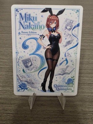Miku Nakano Quintessential Bunny edition Anime Card Custom Neko Nevi Series