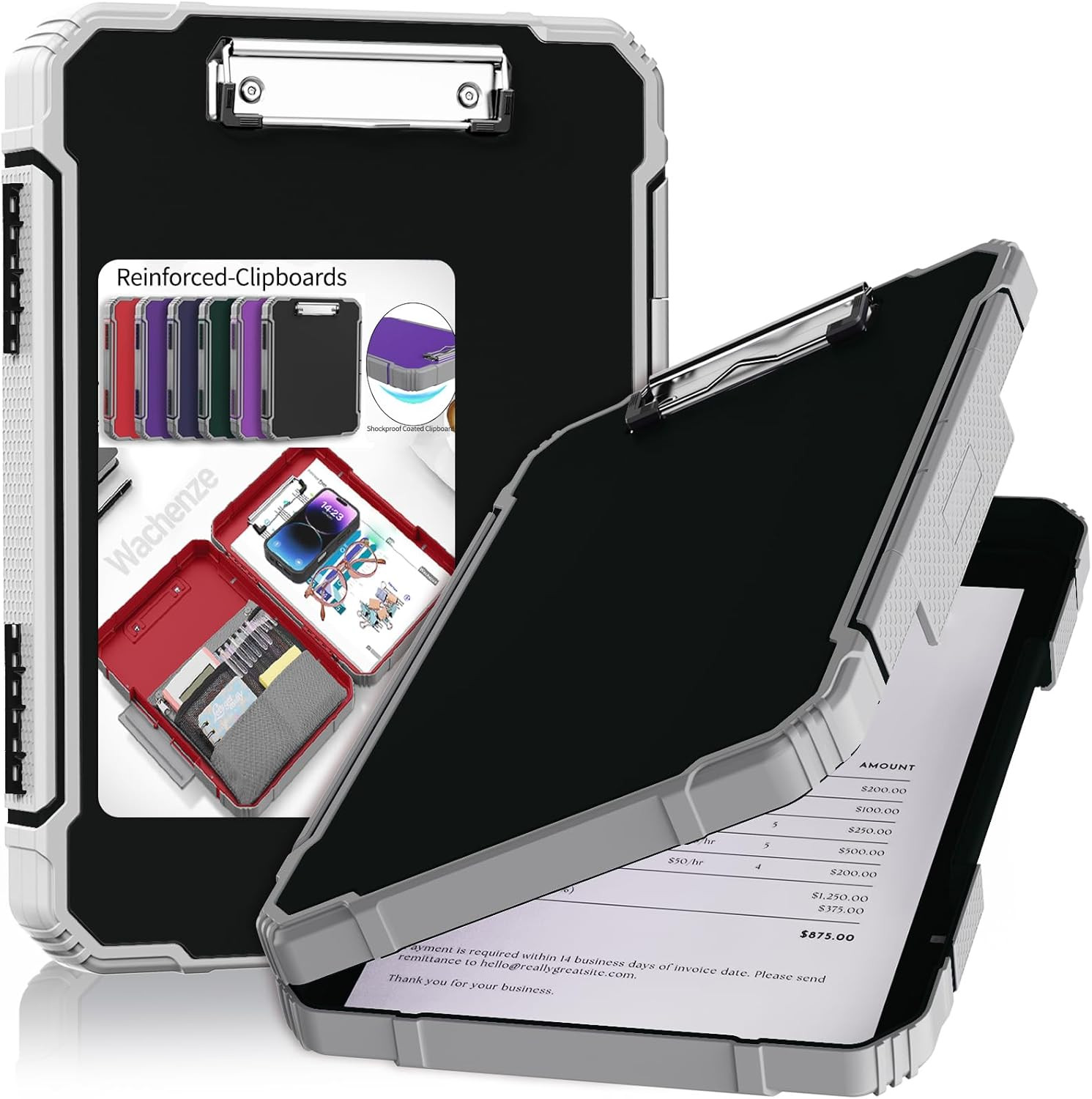 Thicker Clipboard with Storage, Internal Pen Pouch Included, A4 / Letter Size, T