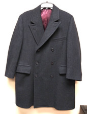 Vintage Barney's The Madison Shop Mens Wool Cashmere Overcoat Black USA Made VGC