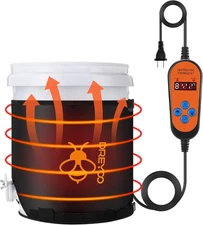 Honey Bucket Heater 5 Gallon with Bottom Heating Pad, Honey Blanket with Tempera
