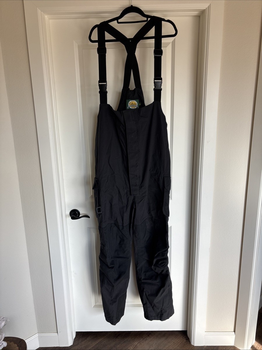 Cabelas Outdoor Gear 2XL Regular Black Bib Fishing Overalls Gore