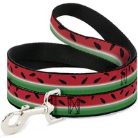 Dog Leash 6-FEET Watermelon Stripe Red/Green/Black (Us Import)
