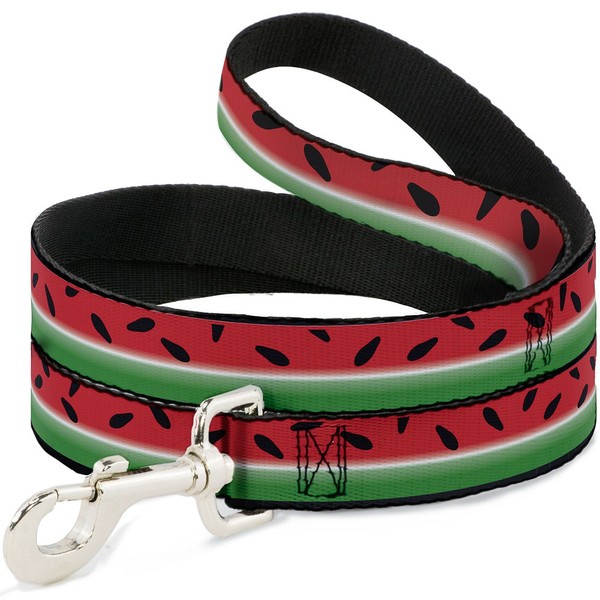 Dog Leash 6-FEET Watermelon Stripe Red/Green/Black (Us Import)-image