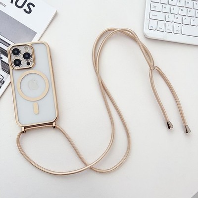 Handykette Hülle für iPhone 17 16 15 Pro Max 14 13 12 Magnetic Klar Magsafe Case