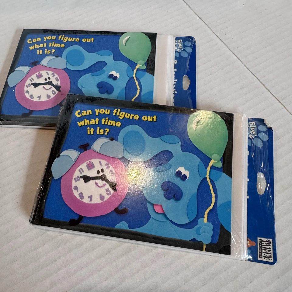 Blues Clues Partyware Invita Agradecimiento Platos Servilletas Mantel Lote De 9 De Colección 2000 Foto 2 de 4