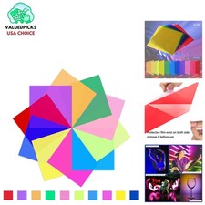 High Light Transmission 10 Color Correction Gel Filters - 12x12 for Photography