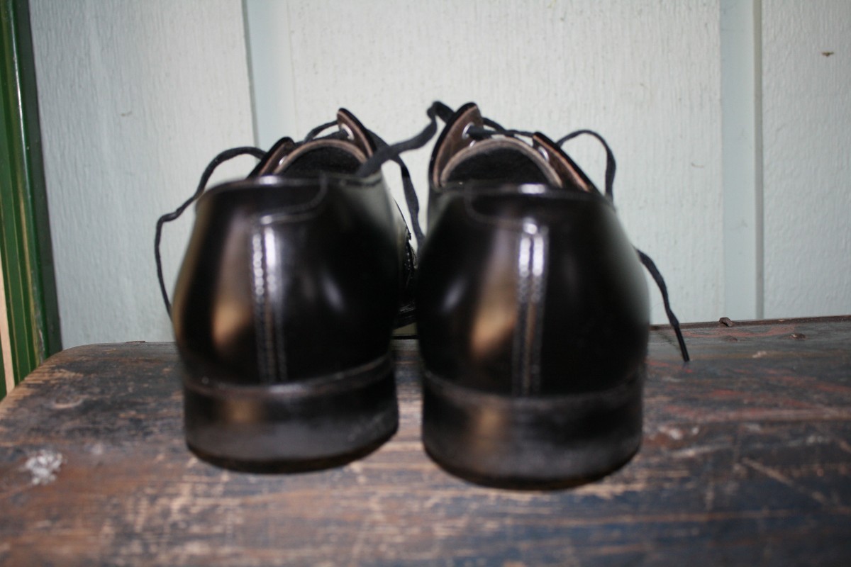 Vintage ROCKABILLY Weyenberg Black Leather Lace Ups Oxford Swing
