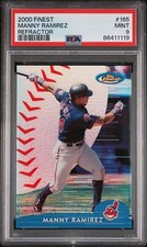 2000 FINEST REFRACTOR #165 MANNY RAMIREZ PSA 9