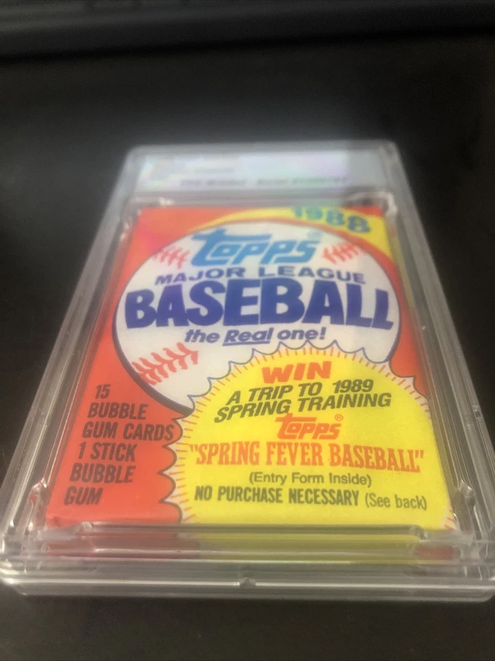 1988 Topps Бейсбольный Воск Упаковка Сертифицированная Подлинная Нераспечатанная и Инкапсулированная - Изображение 2 из 4