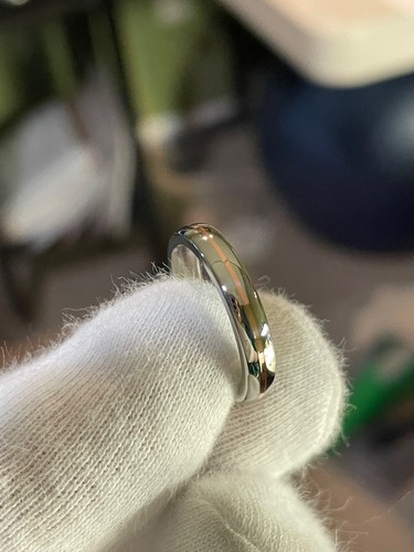 Copper and Titanium Band, Wedding Ring, 3.5mm Width, Ladies, Mens - Picture 3 of 6