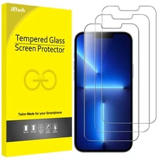 JETech Screen Protector for iPhone 16e 2025, iPhone 13/13 Pro 6.1-Inch, 3-Pack