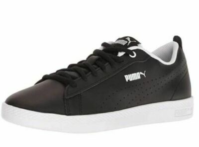 Puma Leather Court Sneakers Smash Perf Black Siaze 5.5 Medium US
