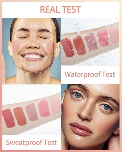 LakeRain Velvet Liquid Blush #3 rosa malva 0,25 fl oz - labbra/guance/ombretto - Foto 3 di 9