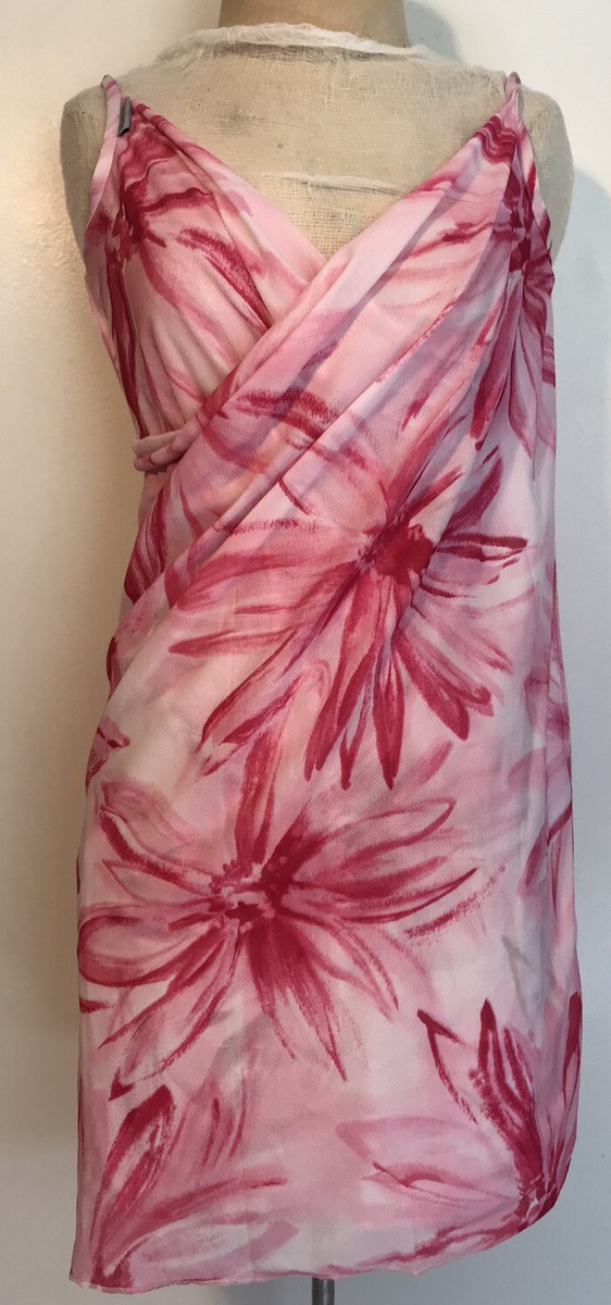 Saress A crossover wrap style Beach dress or coverup Pink Bloom Women's Size Sm | eBay Saress A crossover wrap style Beach dress or coverup Pink Bloom Women's Size Sm | eBay