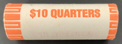 U.S. Mint 2001-P Rhode Island State Quarters 10 $ Ten Dollar Rolle