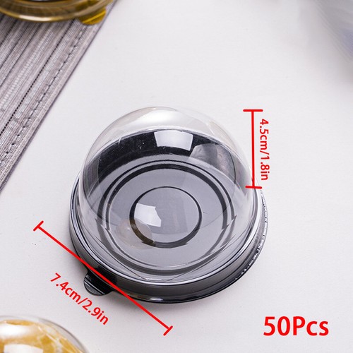 50 Pack Food Grade Plastic Transparent Baking Dessert Cake Boxes for Small Cake+ - Picture 4 of 30