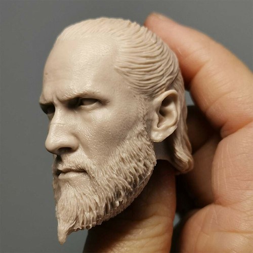 Blank 1/6 Scale The Ancient Barbarian Vikings Head Sculpt Unpainted Fit 12" Body - Picture 3 of 4