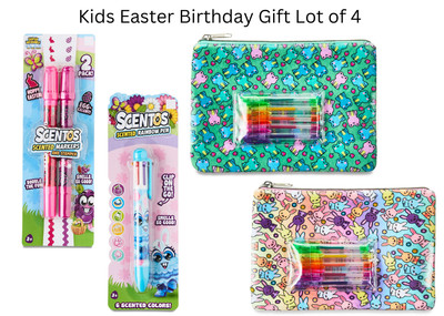 Scentos Scented Markers/Pen & Pouch Sets Children Easter Birthday Gift Lot of 4