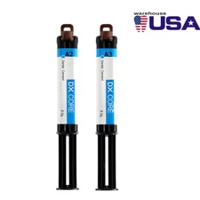 DX Dental Composite Resin Dual Cure Core Build Up Light Self Cured A3 /A2 &Tips