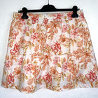 HIPPIE ROSE XL CASUAL FLORAL PRINT SKIRT IN PEACH COLORS COTTON