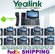 YEALINK SIP-T58W PRO IP CAMERA PHONE WIFI BLUETOOTH ANDROID - 9 PHONES