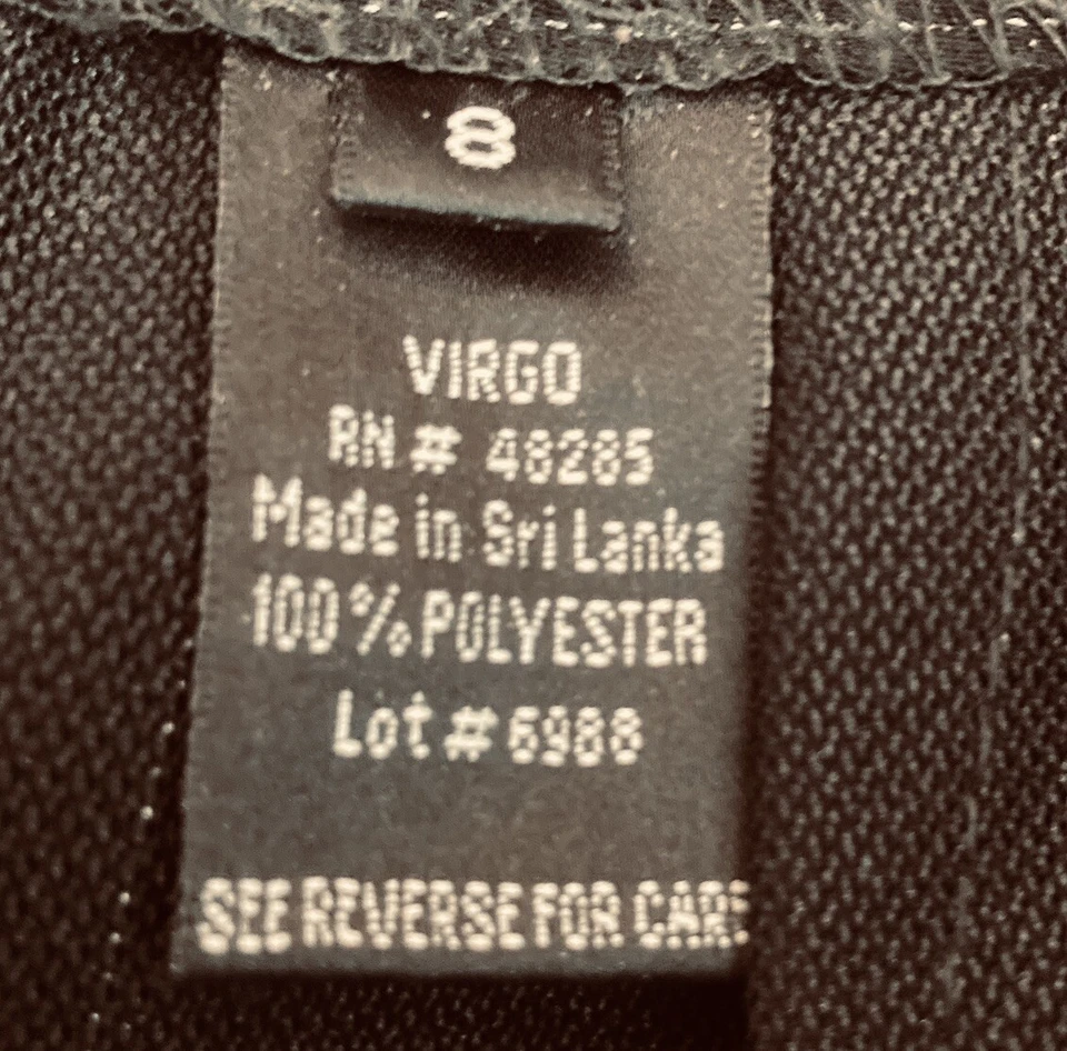 VTG Virgo Women's Suit Black Pin Stripe Jacket Pants Both Size 8 Hand Hemmed. - Изображение 4 из 4