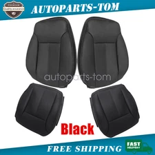 For Benz GL450 2007-2012 Driver & Passenger Bottom & Top Leather Seat Cover Blk