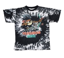 VTG 1995 Looney Tunes Tasmanian Devil Tee SS Stitch Tie Dye M Warner Brothers
