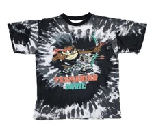VTG 1995 Looney Tunes Tasmanian Devil Tee SS Stitch Tie Dye M Warner Brothers