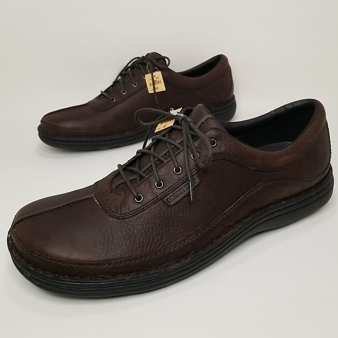 Merrell Sojourn Outdoor scarpe casual da uomo taglia 14 pelle marrone pieno fiore