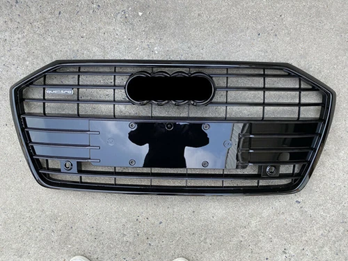 Parachoques delantero para Audi A6 C8 2019-2021 parrilla barras negras rayas del radiador delantero - Imagen 5 de 6
