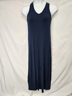 Athleta Dress Size XS CONSTELLATION Teal Blue Getaway Maxi Long sleeveless  | eBay