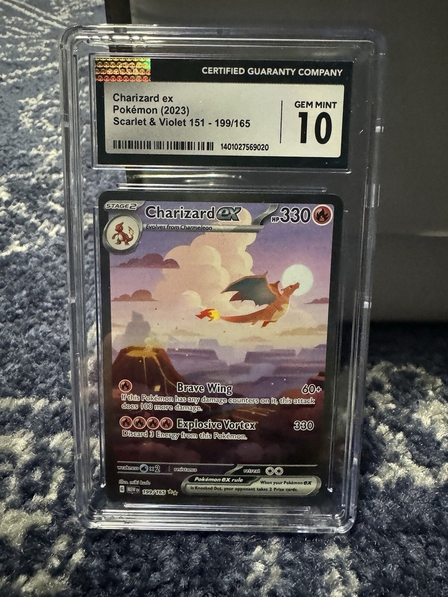 CGC GEM MINT 10 Charizard ex 199/165 Sv: Scarlet & Violet CGC GEM MINT 10 Charizard ex 199/165 Sv: Scarlet & Violet