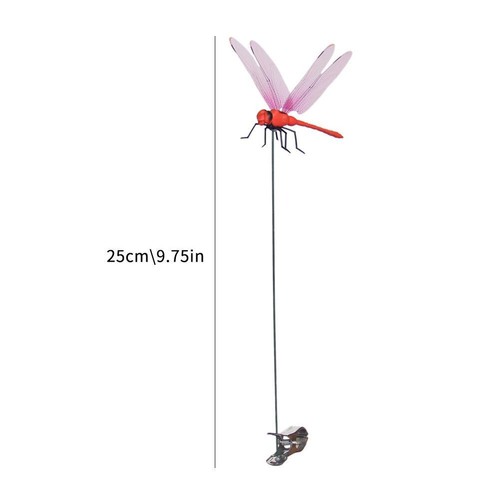 1*Artificial Dragonfly Pole Clip for Outdoor,Dragonfly Hat Clip,3D Dragonfly Gar - Picture 8 of 12