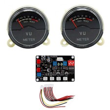 2pcs P-40SA VU Meter DB Level Header Audio w/ Blue LED Backlight w Driver Board
