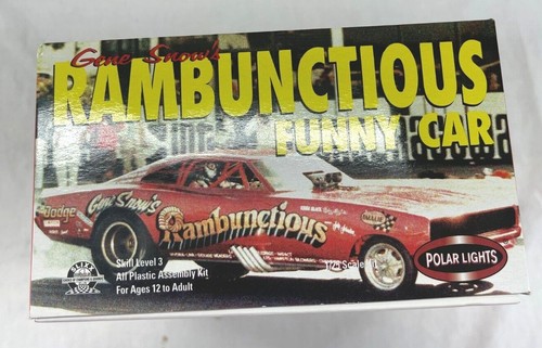 POLAR LIGHTS 1/25 GENE SNOW'S RAMBUNCTIOUS FUNNY CAR KIT NEW OPEN BOX - Picture 11 of 11
